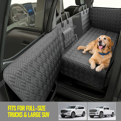 Premium Dog Car Seat Cover with Reinforced Base, Supports up to 400 lbs | Innovative Waterproof Hammock Style Back Seat Extender for Cars, SUVs, and Full-Size Trucks (Available in Small and Large Sizes)
