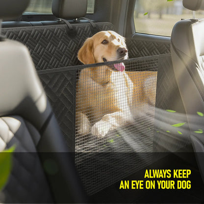 Premium Dog Car Seat Cover with Reinforced Base, Supports up to 400 lbs | Innovative Waterproof Hammock Style Back Seat Extender for Cars, SUVs, and Full-Size Trucks (Available in Small and Large Sizes)